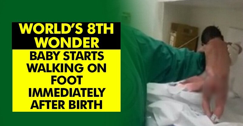 viral-video-a-newborn-baby-trying-to-walk-after-a-few-minutes-birth